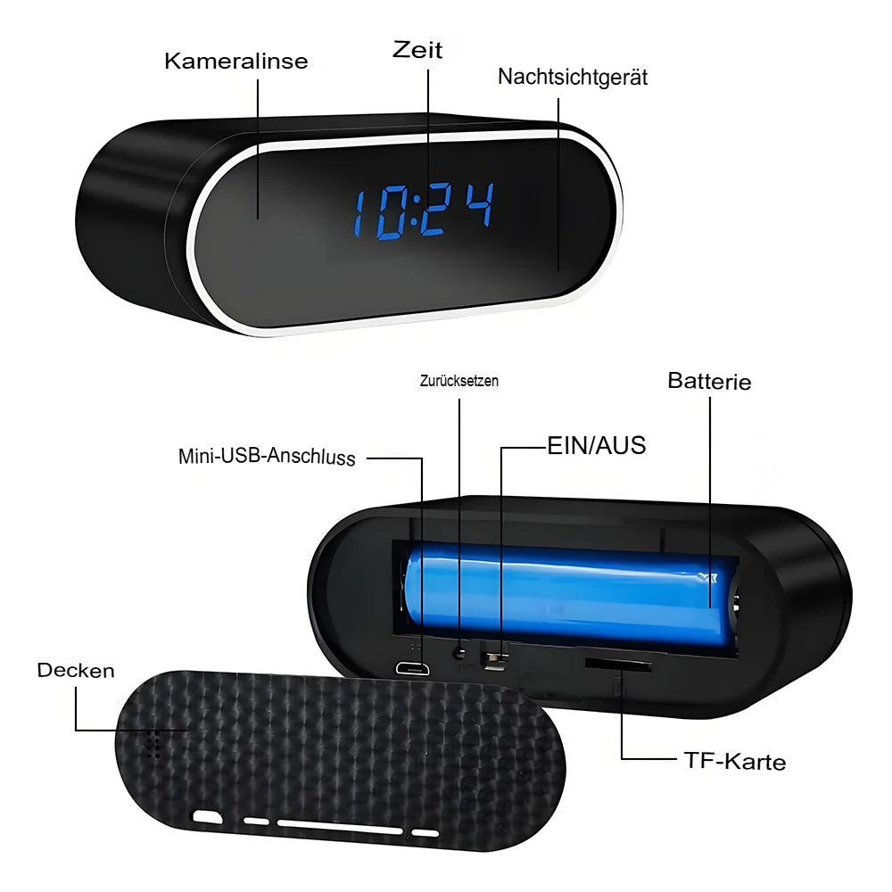 Mini Uhrkamera 4K