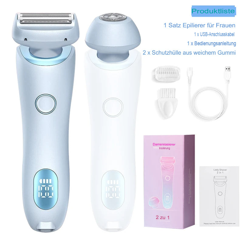 Tragbarer 2-in-1 Rasierer