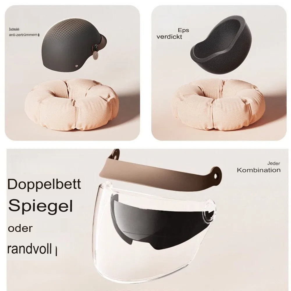 Halbgesichtshelm Motorrad