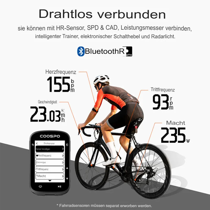 COOSPO GPS Fahrradcomputer