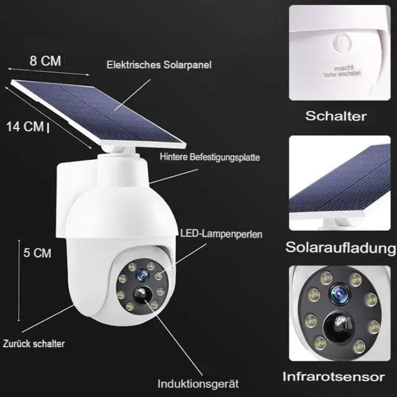Solar-Sensor-Gartenleuchte