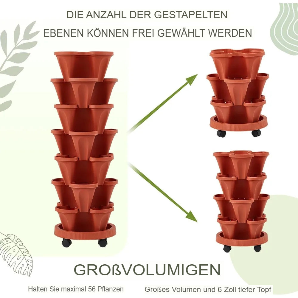 7-stufiger Pflanzenturm
