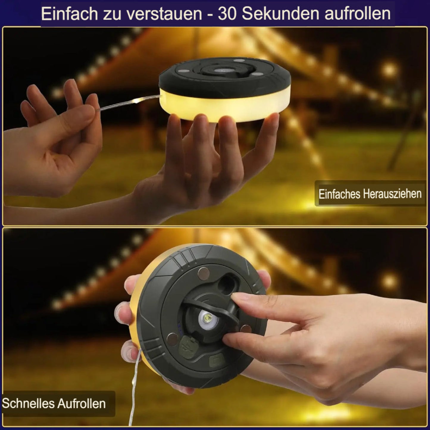 2-in-1 Campinglichterkette