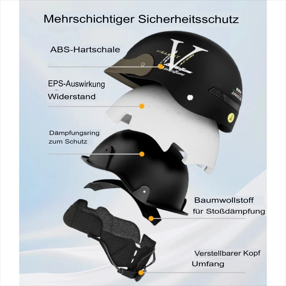 Halbgesichtshelm Motorrad
