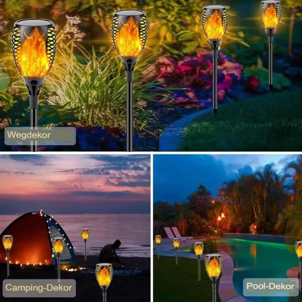 Solar Fackel Gartenlampe