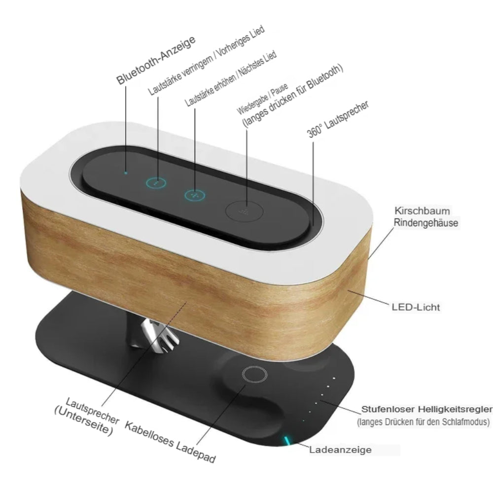 Holz Schreibtischlampe Smart
