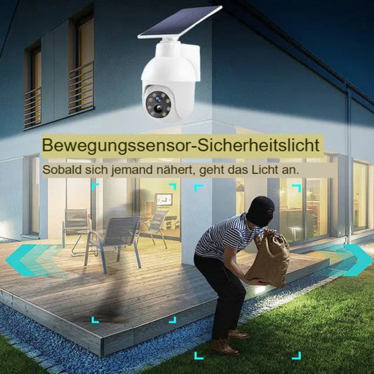 Solar-Sensor-Gartenleuchte