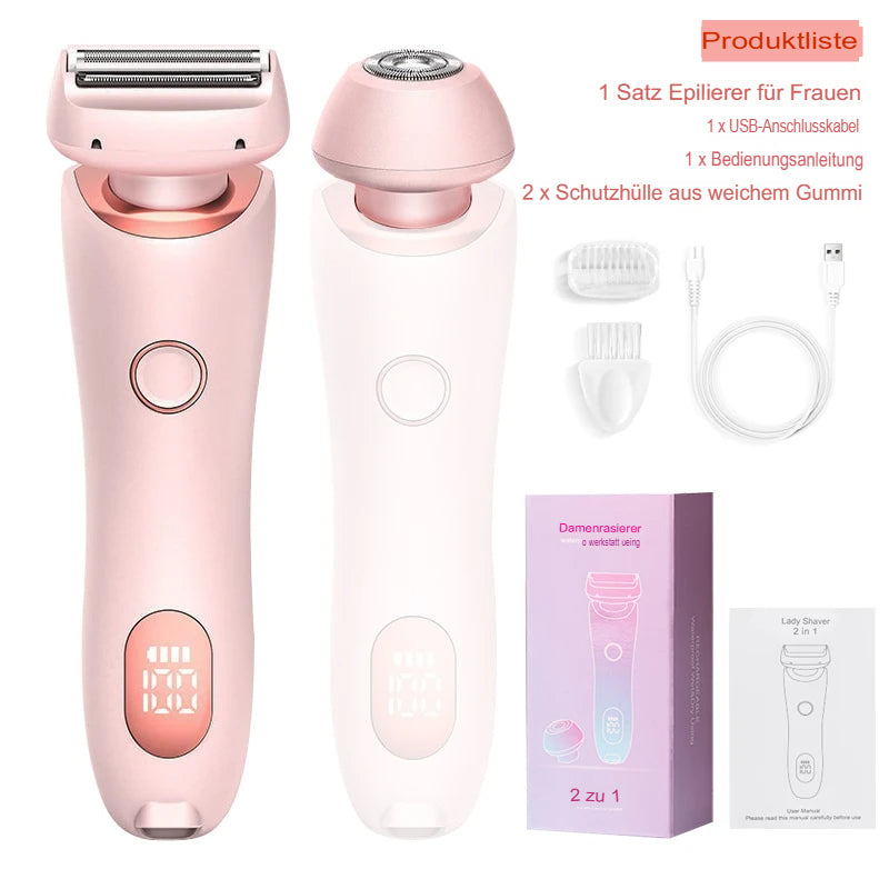 Tragbarer 2-in-1 Rasierer