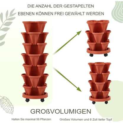 7-stufiger Pflanzenturm