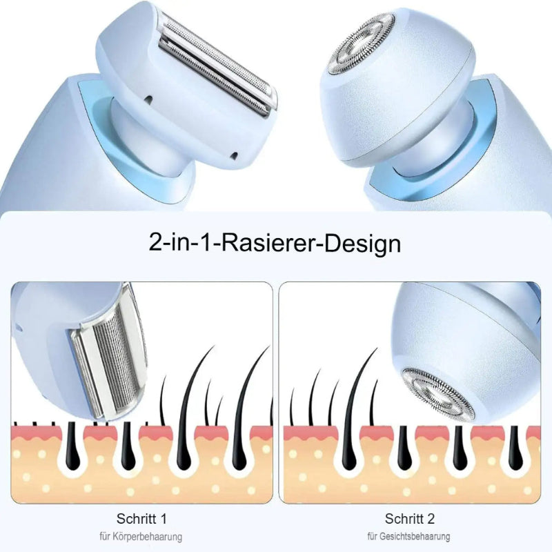 Tragbarer 2-in-1 Rasierer