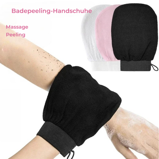 Schwarze Peeling-Handschuhe